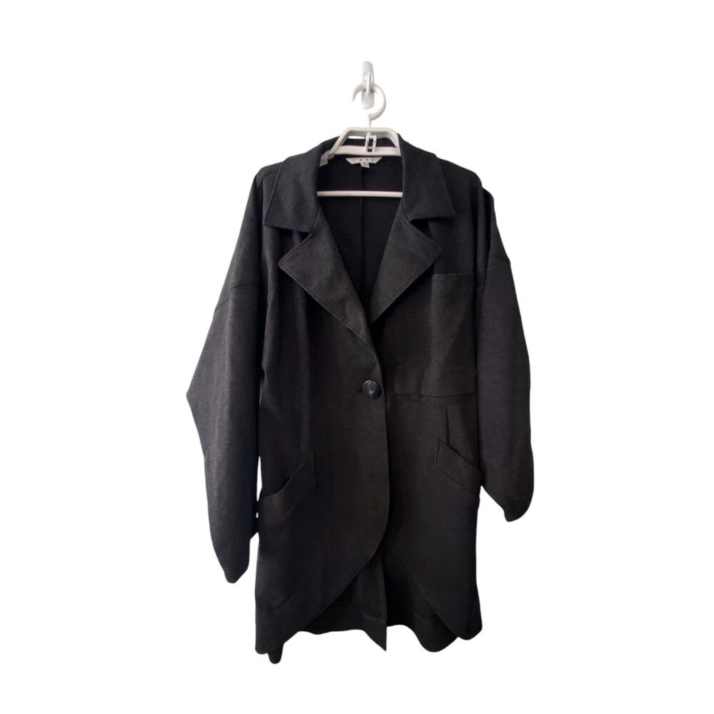 Cabi Lisbon topper jacket coat womens S charcoal gray oversized